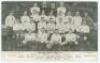 Preston North End F.C. 1911/12. Early original mono postcard of the Preston North End team seated and standing in rows wearing football attire. Printed titles and players' names to lower border. R. Scott &amp; Co., Manchester. Postally unused. VG - footba
