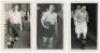 Individual football postcards late 1940s. Six mono real photograph plain back postcards, each depicting a footballer of the period entering the field (one in match action). Players featured include Joe Bacuzzi, George Hardwick, Stan Mortensen, Jackie Milb