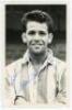 Graham Shaw. Sheffield United &amp; England 1951-1967. Mono real photograph plain back postcard of Shaw, head and shoulders, wearing Sheffield United shirt. Signed in blue ink to the photograph by Shaw. Photographer unknown. VG - footballShaw made 442 sen