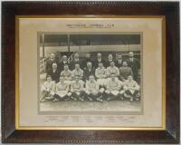 Birmingham City Football Club 'English Cup Finalists' Season 1930-1931. Excellent original mono photograph of the Birmingham City team and officials, seated and standing in rows, the players in football attire. The photograph laid down to original photogr