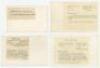 Bradford City F.C. 1946-1959. Four small original mono postcard size press photographs of match action featuring Bradford City. Each with typed press label to verso. Includes three photographs of matches at Valley Parade, Bradford City v Hartlepool 21st D - 2