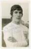 Victor Lewis 'Vic' Halom. Fulham, Sunderland etc. 1965-1981. Mono Fulham F.C. Supporters Club post card size real photograph of Halom, head and shoulders, wearing Fulham shirt. Signed in blue ink to the photograph by Halom. Small scuff to one corner, othe