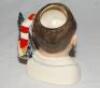 Stanley Matthews. Stoke City, Blackpool &amp; England. Royal Doulton ceramic caricature toby jug of Matthews in England shirt. Limited edition 199/5000, 5" tall. Sold with a drinking glass with emblem of HBS Craeyenhout F.C. of the Hague, Holland to - 2