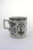 Burnley Football Team. Winners of the English Cup 1913-1914 and English League Champions 1920-1921. A Record:- Played 30 games without defeat'. Commemorative Staffordshire mug produced to commemorate the two feats, with titles in scrolls to the front of t - 2