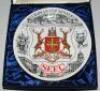 Nottingham Forest F.C. European Cup Winners 1979/80. Bone china plate made exclusively for Nottingham Forest F.C. to commemorate winning the European Cup. The attractive plate with large colour coat of arms to centre, surrounded by scenes of Nottingham, S