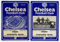 Chelsea F.C. 1961/62-1978/79. Box comprising a good run of official Chelsea 'home' programmes for League, F.A. Cup, Fairs Cup, European Cup Winners' Cup etc. matches played at Stamford Bridge. 1961/62 (Qty 17), 1962/63 (20), 1963/64 (25 including England 