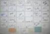 Tottenham Hotspur F.C. 1950s-2000s. A large selection of over one hundred individual signatures, all former Spurs players with the odd exception, the majority signed to white cards with printed Spurs emblem, others on pages and pieces. Signatures of earli