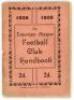 'The Tottenham Hotspur Football Club Handbook 1938-1939'. Official club handbook. Original wrappers. 60pp plus note page. Printed by Crusha &amp; Son Ltd of Tottenham. Some wear and soiling to wrappers, loss of staple, small hole around staple area otherw