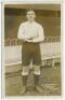 Walter Scott Tattersall. Tottenham Hotspur 1912-1914. Early sepia real photograph postcard of Tattersall, full length, in Spurs attire. Title to lower border 'W. Tattersall. Tottenham Hotspur'. F.W.Jones, Tottenham. Postally unused. Good condition - footb