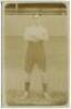 George Clark Payne. Tottenham Hotspur 1906-1908. Early sepia real photograph postcard of Payne, full length, in Spurs attire. Title to lower border 'G.C. Payne. Tottenham Hotspurs'. Jones Bros of Tottenham. Postally unused. Light fading and minor surface 