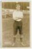 Herbert Middlemiss. Tottenham Hotspur 1908-1919. Early sepia real photograph postcard of Middlemiss, full length, in Spurs attire looking to the right. F.W.Jones, Tottenham. Postally unused. Good condition - footballBert Middlemiss was an outside left who