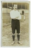 Peter Kyle. Tottenham Hotspur 1905-1906. Sepia real photograph postcard of Kyle, full length, in Spurs attire. Title to lower border read 'Peter Kyle. Tottenham Hotspurs'. Appears to be a F.W. Jones of Tottenham postcard. Postally unused. Minor wear other