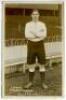 John Jarvie. Tottenham Hotspur 1912-1913. Early sepia real photograph postcard of Jarvie, full length, in Spurs attire. F.W. Jones of Tottenham. Title to card 'J. Jarvie. Tottenham Hotspur'. The club name has been crossed through and 'Southend' written be