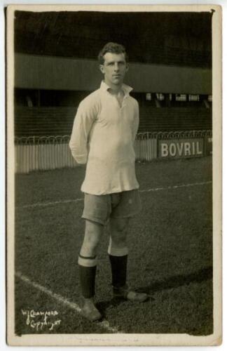 A. Findlay. Tottenham Hotspur 1920-1921. Mono real photograph postcard of Findlay, full length, in Spurs attire. W.J. Crawford' of Edmonton. Postally unused. Good condition - footballFindlay played only one match for Tottenham