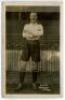 Bertie Henry West Elkin. Tottenham Hotspur 1909-1911. Mono real photograph postcard of Elkin, full length, in Spurs attire. F.W. Jones of Tottenham. Postally unused. Minor soiling otherwise in good condition - footballElkin played thirty four matches for 