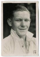 Edgar Frederick King. Tottenham Hotspur 1934-1935. Mono real photograph of King, head and shoulders, in Spurs shirt. Photograph by the Daily Express. 4&quot;x6&quot;. Good condition. A rarer photograph - footballKing began his career at Tottenham Juniors