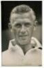 Victor Frederick Buckingham. Tottenham Hotspur 1935-1949. Mono real photograph of Buckingham, head and shoulders, in Spurs shirt. Photograph by Universal Pictorial Press of London. Label to back of photograph with date 'August 1937'. 4&quot;x6&quot;. Goo