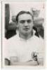 Albert Edwards Benjamin Hall. Tottenham Hotspur 1935-1947. Mono postcard size real photograph of Hall, head and shoulders, in Spurs shirt. Photograph by A. Wilkes &amp; Son of West Bromwich, dated '1938'. 4&quot;x6&quot;. Good condition. A rarer photogra