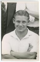 James McCormick. Tottenham Hotspur 1933-1946. Mono postcard size real photograph of McCormick, head and shoulders, in Spurs shirt. Photograph by A. Wilkes &amp; Son of West Bromwich, dated '1937'. Good condition. A rarer photograph - footballMcCormick pla