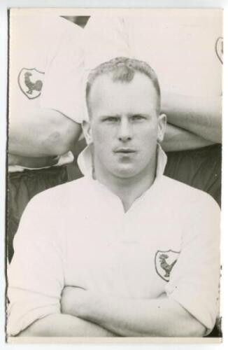 Joseph Meek. Tottenham Hotspur 1935-1938. Mono postcard size real photograph of Meek, head and shoulders, in Spurs shirt. Photograph by A. Wilkes &amp; Son of West Bromwich, dated '1938'. Good condition. A rarer photograph - footballJoe Meek played a tota