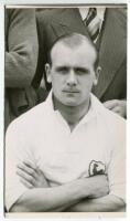 Isaac Spelman. Tottenham Hotspur 1937-1940. Mono postcard size real photograph of Spelman, head and shoulders, in Spurs shirt. Photograph by A. Wilkes &amp; Son of West Bromwich, dated '1938'. Good condition. A rarer photograph - footballTaffy Spelman fea