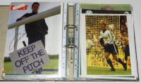 Tottenham Hotspur F.C. 1980s-2000s. Two binders comprising a comprehensive collection of over two hundred signatures, mainly 1990s, of Spurs players and managers on official player profile cards, autograph sheets, trade cards, colour with some mono press 