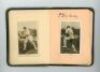 Autograph book early 1920s. Small autograph album comprising twenty nine real photograph cigarette cards laid down to pages, including Godfrey Phillips and J.E. Pattreiouex series. Seven cards are signed in ink to the photograph by the featured players. S - 9