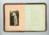 Autograph book early 1920s. Small autograph album comprising twenty nine real photograph cigarette cards laid down to pages, including Godfrey Phillips and J.E. Pattreiouex series. Seven cards are signed in ink to the photograph by the featured players. S - 10