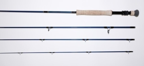 A Sage “Salt" 4 piece saltwater fly rod, 9’, #9, black silk wraps, anodised screw grip reel fitting, light use only, in bag and alloy tube