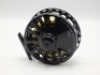 A Tibor Signature Series 9-10 saltwater fly reel, left hand wind black anodised model with counter-balanced handle, large arbour drum and rear milled spindle mounted tension adjuster, light use only, in original neoprene pouch and card box - 2