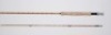 A Hardy “Halford Knockabout" 2 piece cane trout fly rod, 9’6", #7, crimson silk inter-whipped, alloy screw grip reel fitting, reversible butt spear, studlock joint, 1966, good condition, in bag