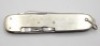 A scarce Hardy No.3 Angler’s Knife, fitted seven G. Butler, Sheffield steel tools, nickel silver side plates stamped model and address details, hinged shackle, circa 1930