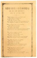 'To Dr. Grace on his 41st birthday. July 18th 1888'. Original printed poem by 'A.C.' (Albert Craig, Surrey poet) comprising five stanzas of six lines each, extolling the virtues of Grace. Publisher unknown. 5"x7.75". The page is laid to slightly unevenly 