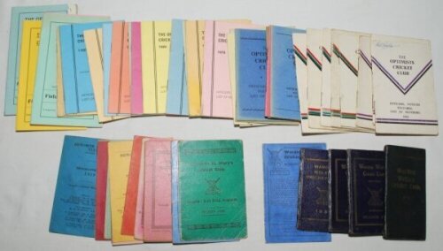 Club fixture cards 1914-1997. A good selection of original club fixture cards including Free Foresters C.C. 1914. Hampton Wick C.C. 1914, 1920 & 1921. London Hospital C.C. 1932. Wardley Welfare C.C. (Gateshead) 1932, 1934, 1937, 1939 & 1940. Gidea Park C.