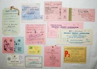 M.C.C. tour to India 1976/77. A collection of press passes issued to Alex Bannister, journalist for the Daily Mail, to grounds in India for matches covered by Bannister on the 1976/77 tour. Matches include 1st Test Delhi, 17th- 22nd December, 2nd Test Cal