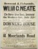 W.G. Grace. Original large advertising notice, 'William C. Neate has received instructions to sell by auction at the Horse Shoe Hotel, Downend on Wednesday, July 22nd The Old-World Period House where the late W.G. Grace was born... Downend House, 112 Nort