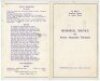 Arthur Alexander 'Tommie' Thomson. Cricket writer 1894-1968. Official order of service for the memorial held for Thomson, 24th July 1968 at St. Mark's, St. John's Wood, London. Some soiling, overall in good condition - cricket<br><br>Thomson was an Englis
