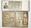 Cricket scrapbook albums 1920s-1940s. Three albums comprising press cutting images of tour matches, Test and county teams, players and grounds covering Australia in England 1926, New Zealand in England 1927, M.C.C. tour to South Africa 1927/28, University