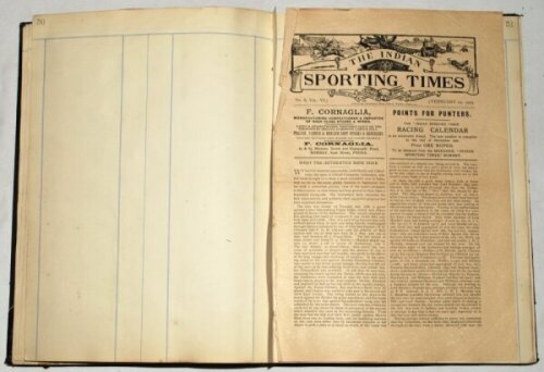 Cecil Headlam. Oxford University & Middlesex 1895-1906. Original large 'News Cuttings' album of newspaper and magazine cuttings compiled by Headlam covering his playing career from 1898 playing for Middlesex, Free Foresters, M.C.C. and Ground, Oxfordshire