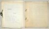 T. Peter Thomas. Cricket writer and historian. A collection of ephemera including typescripts and research material compiled by Thomas in the 1960s and 1970s. Contents include a typescript for a book written by Thomas, 'The Smile on the Face of Cricket', - 2