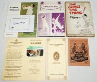 Cricket miscellany. A selection of ephemera including an official 1978 testimonial brochure for Graham McKenzie (Western Australia, Leicestershire & Australia 1959-1975), and printed card signed by McKenzie. Two Cricket Memorabilia Society limited edition