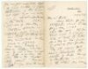 Richard Parr Daft (Nottinghamshire, 1 match 1886) to Alfred J. Gaston, cricket follower, writer and collector. An interesting collection of correspondence, originally from Gaston's personal collection, written by Daft, son of Richard Daft (Nottinghamshire - 3