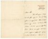 Bernard Dale, writer, to Alfred J. Gaston, cricket follower, writer and collector. A three page handwritten letter from Dale to Gaston, dated 17th January 1891, written from his home in Wimbledon. Dale thanks Gaston for his 'kind letter of encouragement..