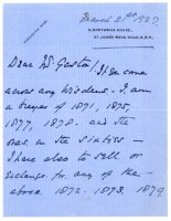 Henry Dudley Gresham Leveson Gower (Oxford University, Surrey & England 1893-1920). Two page handwritten letter from Leveson Gower to Alfred J. Gaston, cricket follower, writer and collector, dated 21st March 1927, enquiring whether Gaston has any copies 