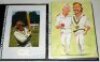 Test and County signed cricket ephemera 1970s-1980s. Large black file comprising a nicely presented and extensive selection of magazine cuttings, scorecards, signed album pages, signatures on pieces and cards, prints, the majority signed. Individual signa