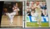Test and County signed cricket ephemera 1990s-2000s. Large black file comprising a nicely presented and extensive selection of signed letters, signatures on pieces and cards, magazine pullout posters, player postcards, the odd scorecard etc. Signed letter - 2