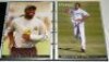 Test and County signed cricket ephemera 1990s-2000s. Large black file comprising a nicely presented and extensive selection of signed letters, signatures on pieces and cards, magazine pullout posters, player postcards, the odd scorecard etc. Signed letter - 3