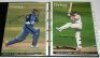 Test and County signed cricket ephemera 1990s-2000s. Large black file comprising a nicely presented and extensive selection of signed letters, signatures on pieces and cards, magazine pullout posters, player postcards, the odd scorecard etc. Signed letter - 4