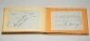 Cricket and other autographs late 1950s. Fawn faux leather autograph book comprising signed letters and pieces laid down to pages. Sixty seven signatures in total, the majority in ink of cricketers including Brian Taylor, Brian Statham, Doug Insole, Colin - 6