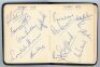 County and Sri Lanka signatures 1975. Small autograph album comprising good signatures in ink of all seventeen first-class counties for 1975. Each county signed to two facing pages, with pages signed back to back. Counties are Sussex (12 signatures), Lanc - 3